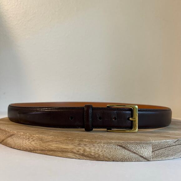 Trafalgar USA Made Hand Polished Cortina Hand Polished Belt Unisex Size 44 XL - Picture 1 of 11